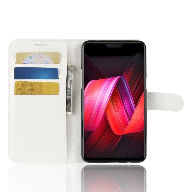 Litchi Texture Horizontal Flip Leather Case for OPPO R15 Pro, with Wallet & Holder & Card Slots