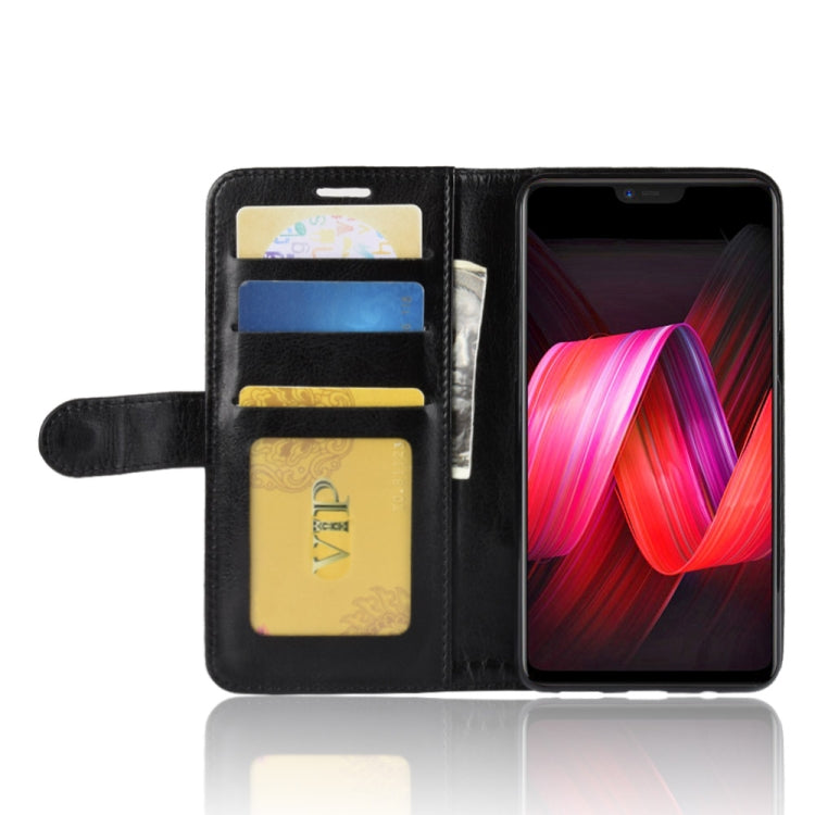 Crazy Horse Texture Horizontal Flip Leather Case for OPPO R15 Pro, with Wallet & Holder & Card Slots