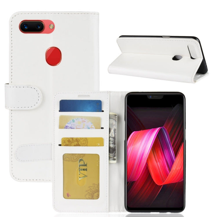 Crazy Horse Texture Horizontal Flip Leather Case for OPPO R15 Pro, with Wallet & Holder & Card Slots