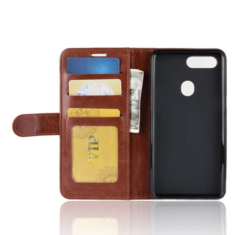 Crazy Horse Texture Horizontal Flip Leather Case for OPPO R15 Pro, with Wallet & Holder & Card Slots