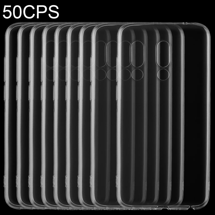 50 PCS 0.75mm Transparent TPU Case for Meizu 16
