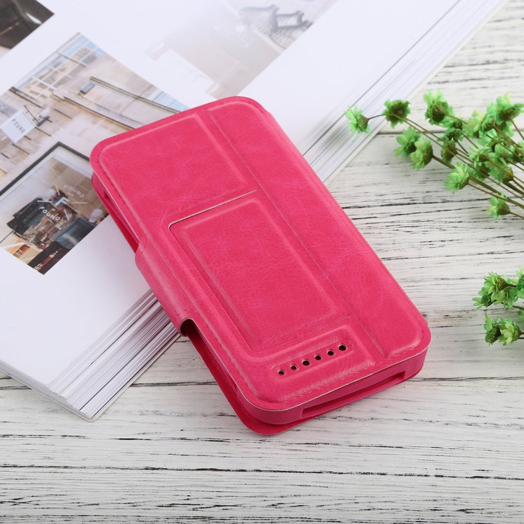 For iPhone, Galaxy, Huawei And Other 5.5-6.0 Inch Mobile Phones, Solid Color Horizontal Flip Universal Leather Case with Call Display ID & Holder & Magnetic Buckle