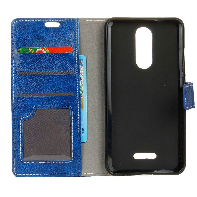 For Wiko Jerry 3 Retro Crazy Horse Texture Horizontal Flip Leather Case with Holder & Card Slots & Wallet & Photo Frame