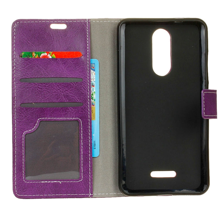 For Wiko Jerry 3 Retro Crazy Horse Texture Horizontal Flip Leather Case with Holder & Card Slots & Wallet & Photo Frame
