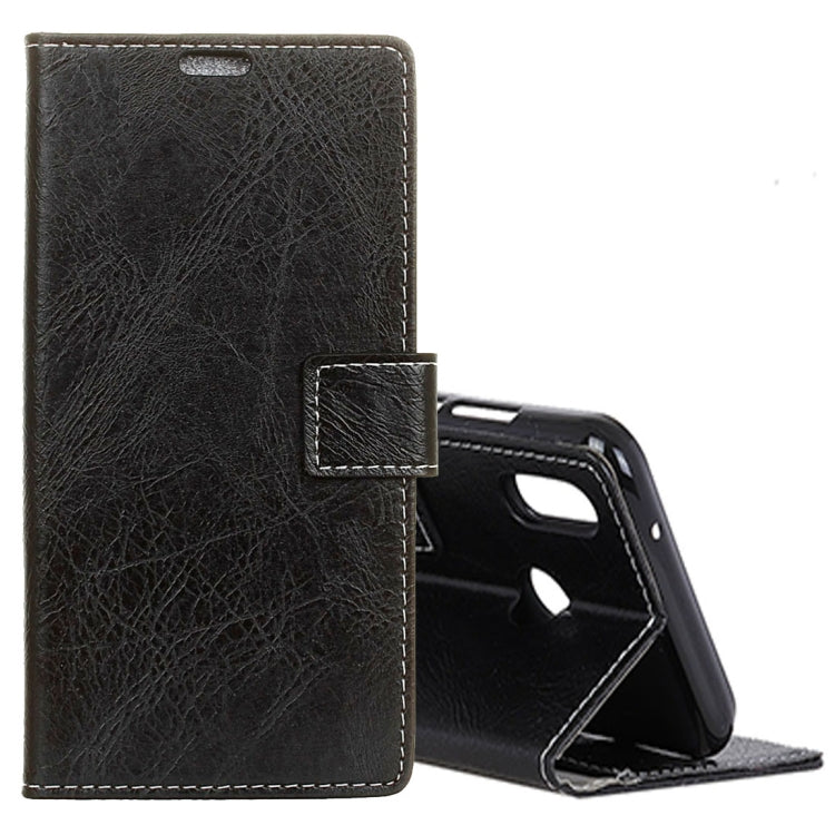 For Wiko View 2 Pro Retro Crazy Horse Texture Horizontal Flip Leather Case with Holder & Card Slots & Wallet & Photo Frame
