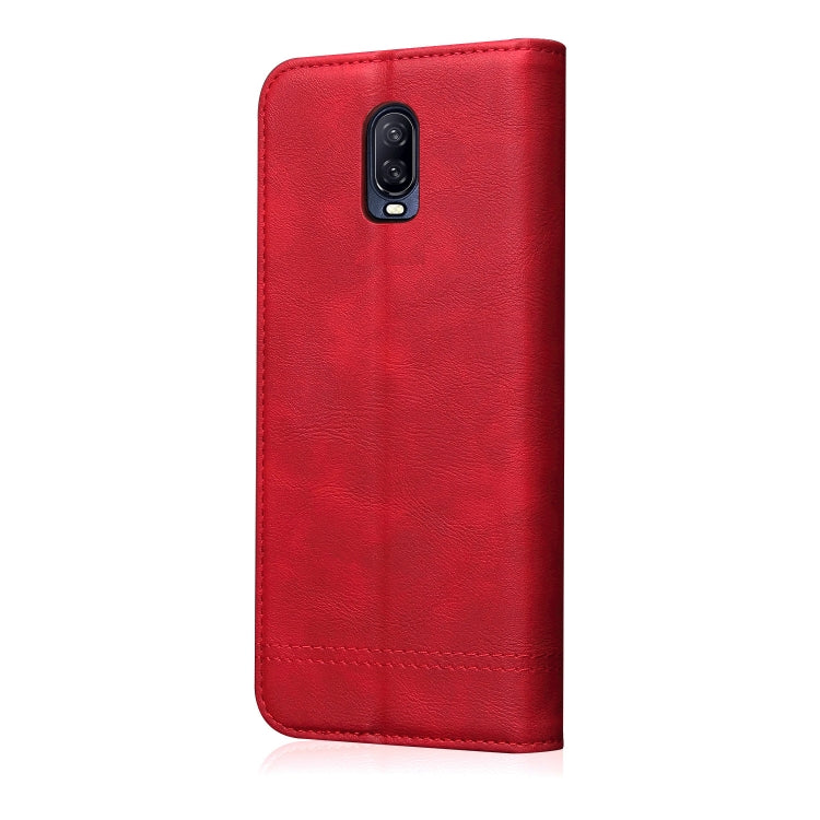 Casual Style Retro Crazy Horse Texture Horizontal Flip Leather Case for OnePlus 6T, with Card Slots & Holder & Wallet