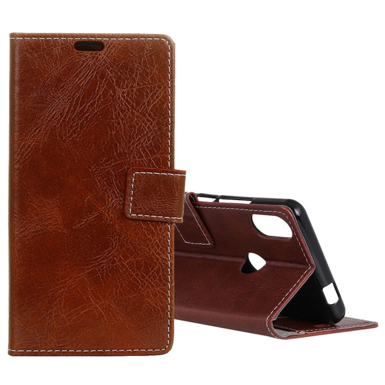 For Wiko View Max Retro Crazy Horse Texture Horizontal Flip Leather Case with Holder & Card Slots & Wallet & Photo