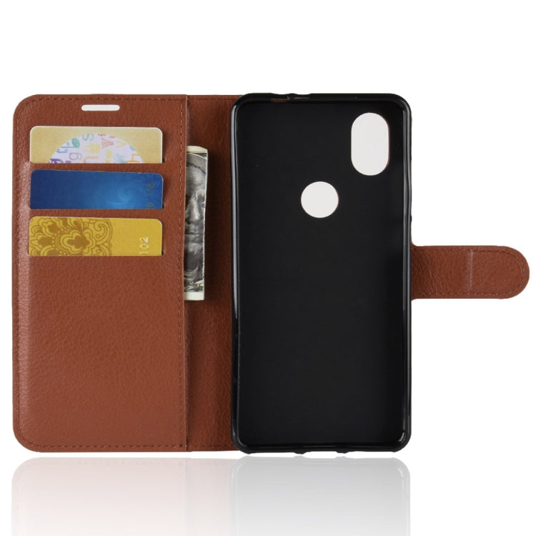 Litchi Texture Horizontal Flip Leather Case for Wiko View 2, with Holder & Card Slots & Wallet