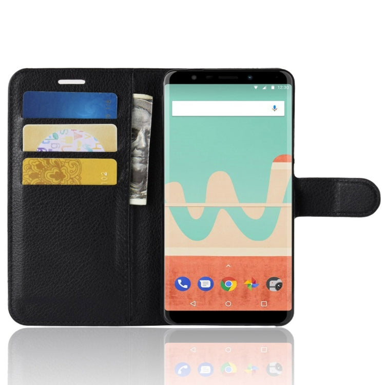Litchi Texture Horizontal Flip Leather Case for Wiko View Go, with Wallet & Holder & Card Slots