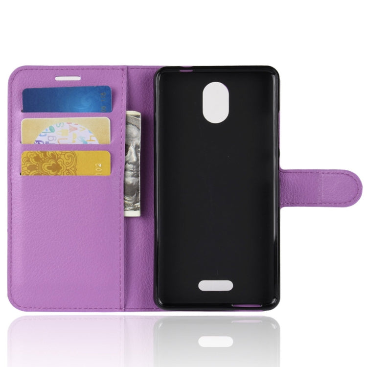 Litchi Texture Horizontal Flip Leather Case for Wiko View Go, with Wallet & Holder & Card Slots