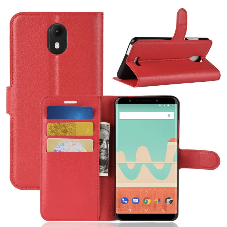 Litchi Texture Horizontal Flip Leather Case for Wiko View Go, with Wallet & Holder & Card Slots