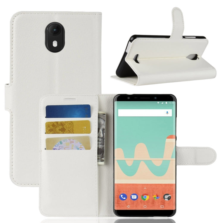 Litchi Texture Horizontal Flip Leather Case for Wiko View Go, with Wallet & Holder & Card Slots
