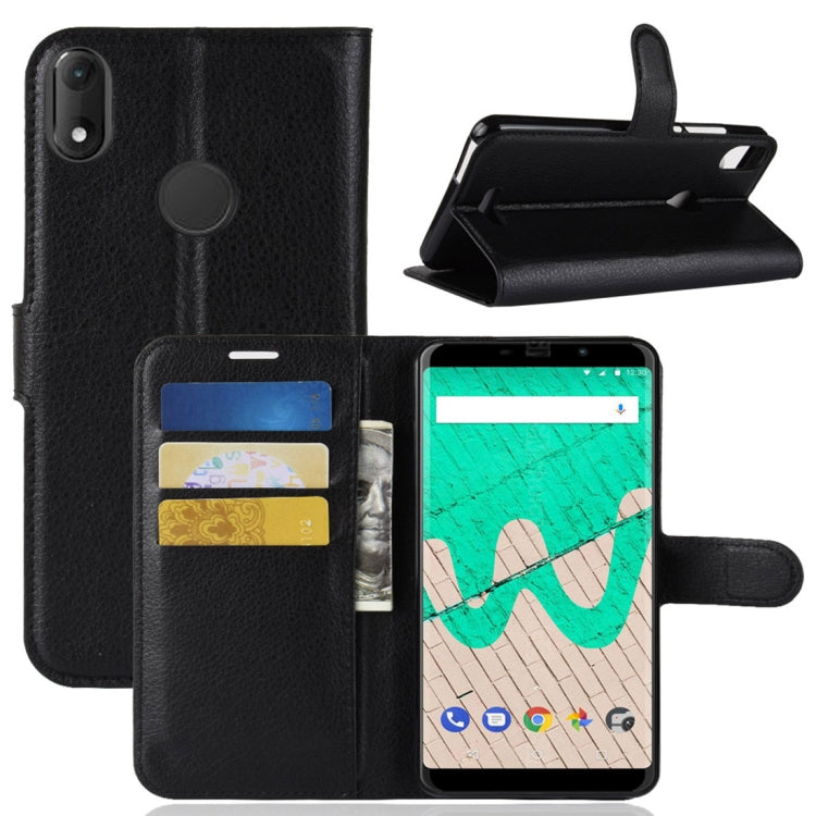 Litchi Texture Horizontal Flip Leather Case for Wiko View Max,with Wallet & Holder & Card Slots