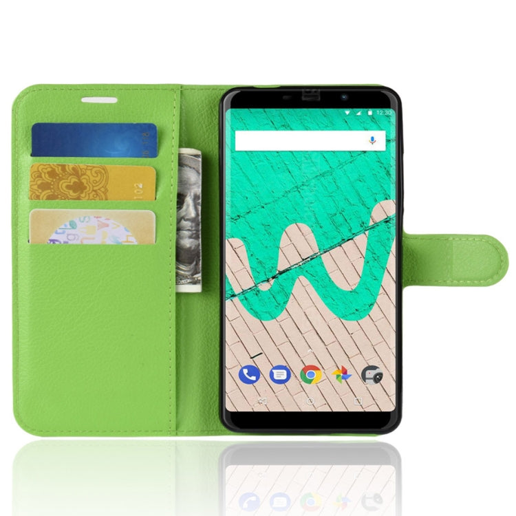 Litchi Texture Horizontal Flip Leather Case for Wiko View Max,with Wallet & Holder & Card Slots