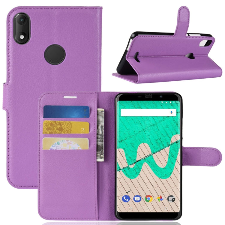 Litchi Texture Horizontal Flip Leather Case for Wiko View Max,with Wallet & Holder & Card Slots