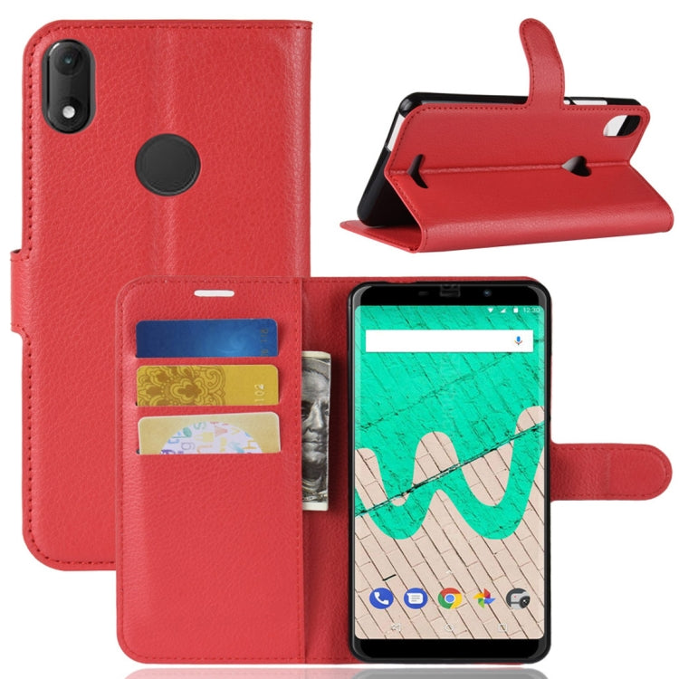 Litchi Texture Horizontal Flip Leather Case for Wiko View Max,with Wallet & Holder & Card Slots