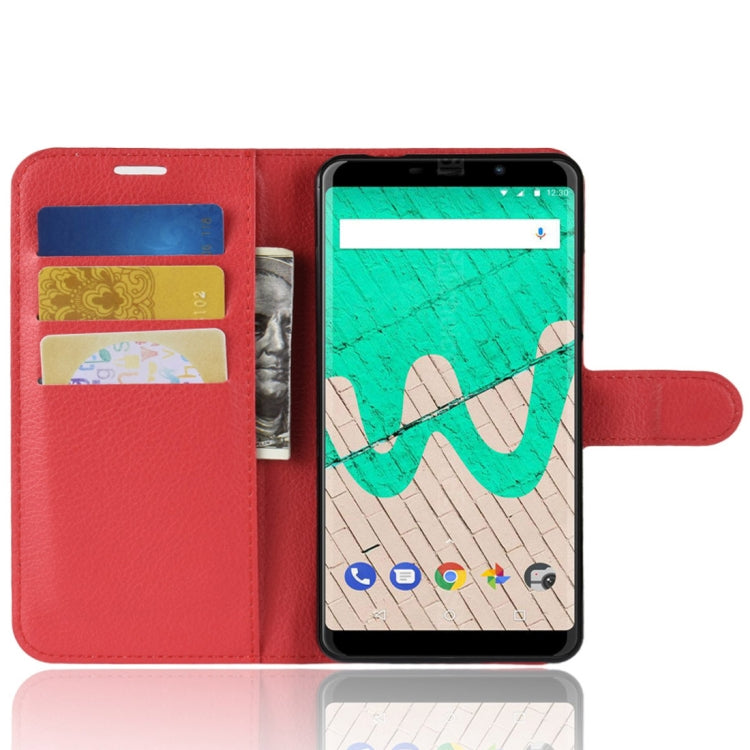 Litchi Texture Horizontal Flip Leather Case for Wiko View Max,with Wallet & Holder & Card Slots