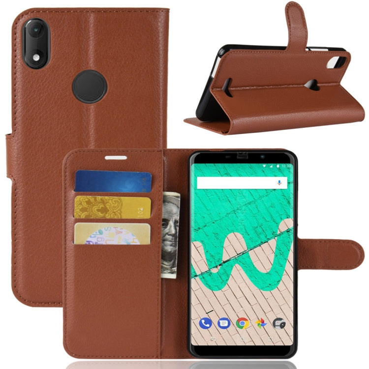 Litchi Texture Horizontal Flip Leather Case for Wiko View Max,with Wallet & Holder & Card Slots