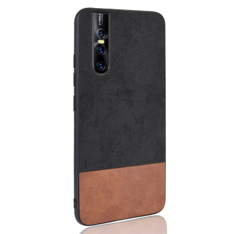 Shockproof Color Matching Denim PC + PU + TPU Case for Vivo V15 Pro