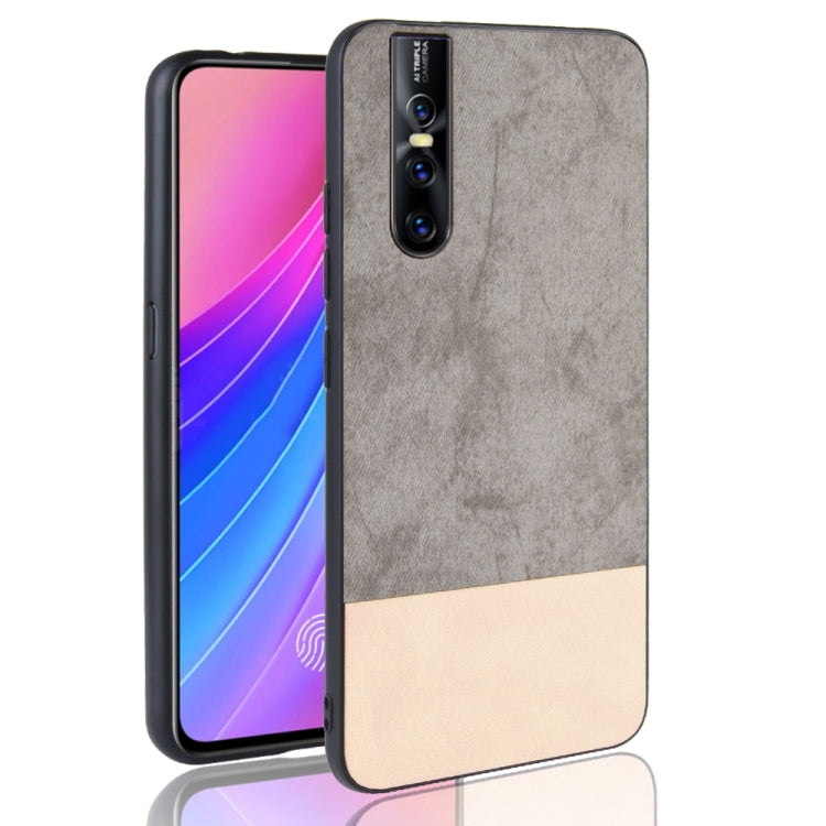 Shockproof Color Matching Denim PC + PU + TPU Case for Vivo V15 Pro