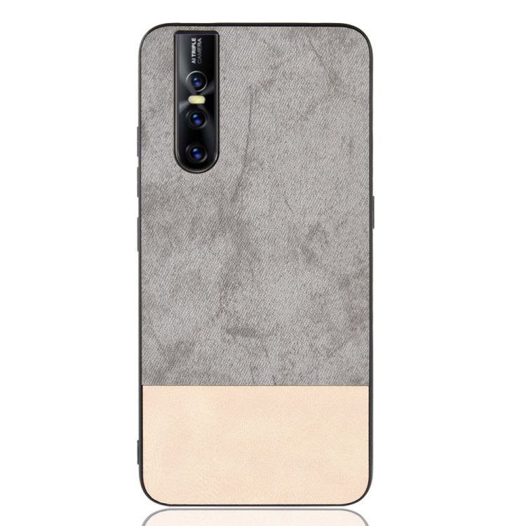 Shockproof Color Matching Denim PC + PU + TPU Case for Vivo V15 Pro