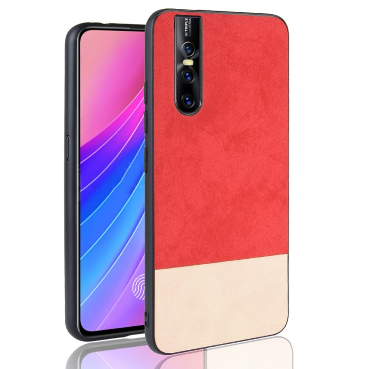 Shockproof Color Matching Denim PC + PU + TPU Case for Vivo V15 Pro