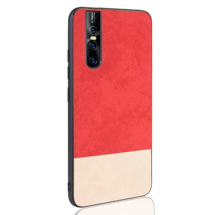 Shockproof Color Matching Denim PC + PU + TPU Case for Vivo V15 Pro