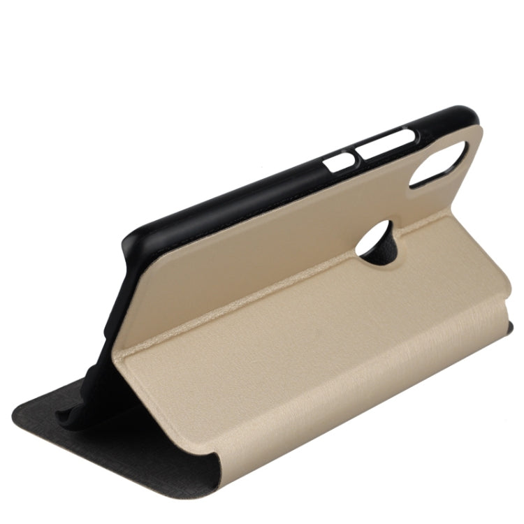 OCUBE Spring Texture Horizontal Flip Leather Case for UMIDIGI F1 Play / F1 with Holder(Gold)