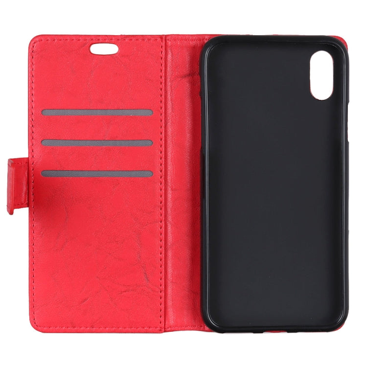 Copper Buckle Retro Crazy Horse Texture Horizontal Flip Leather Case for DOOGEE X55, with Holder & Card Slots & Wallet