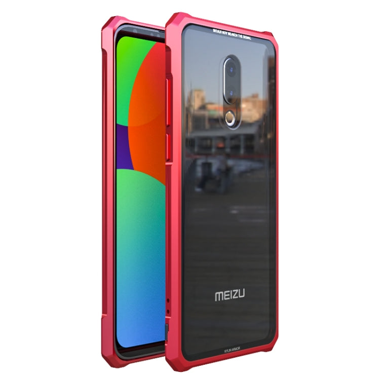 Snap-on Aluminum Frame and Tempered Glass Back Plate Case for Meizu 16th Plus