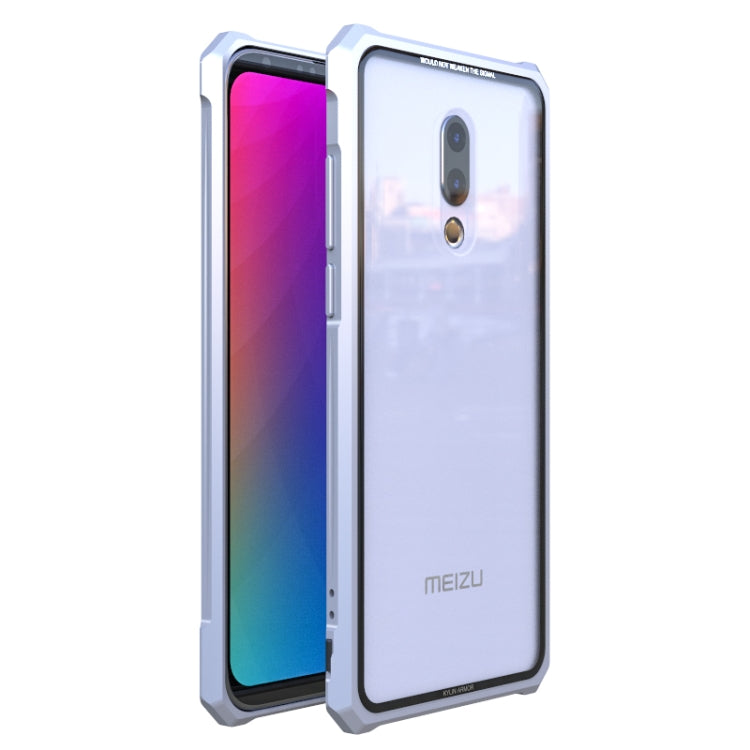 Snap-on Aluminum Frame and Tempered Glass Back Plate Case for Meizu 16th Plus