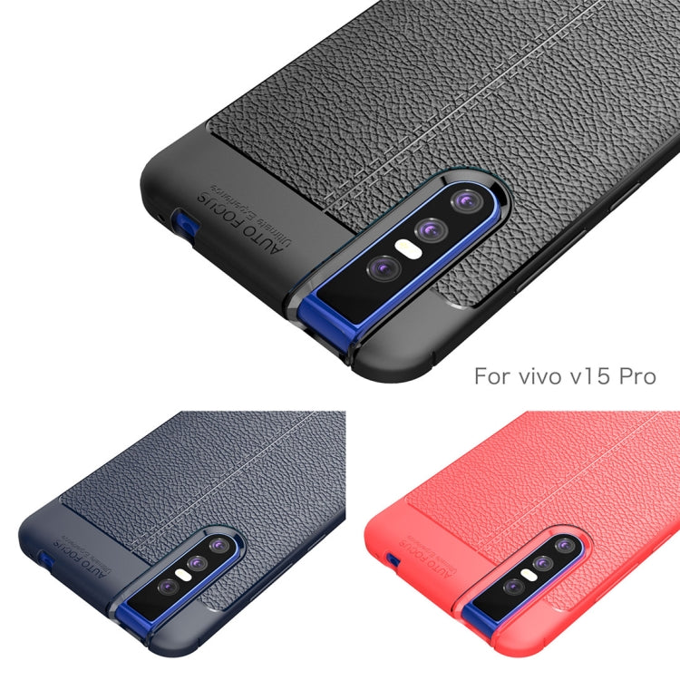 Litchi Texture TPU Shockproof Case for VIVO V15 Pro
