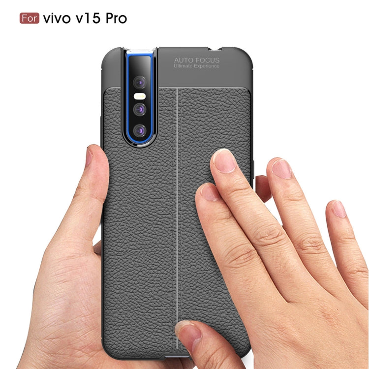 Litchi Texture TPU Shockproof Case for VIVO V15 Pro