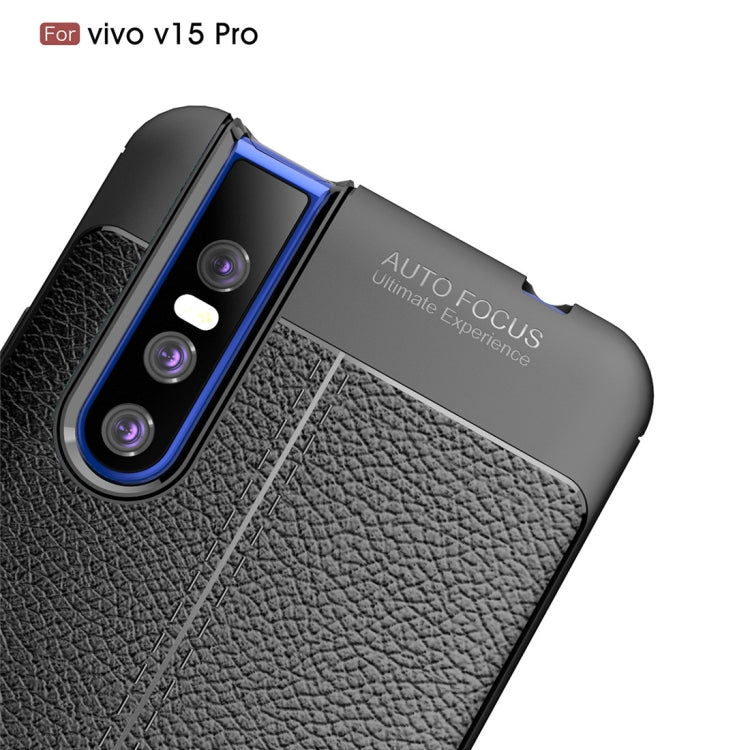 Litchi Texture TPU Shockproof Case for VIVO V15 Pro