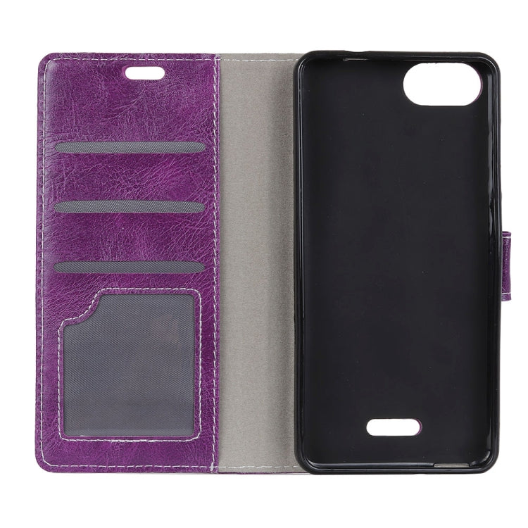 For Wiko Tommy 3 Retro Crazy Horse Texture Horizontal Flip Leather Case with Holder & Card Slots & Wallet & Photo & Environmental PU