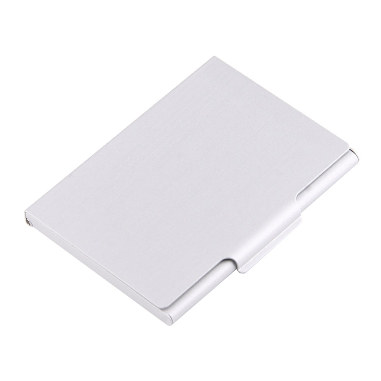 2 in 1 Memory Card Aluminum Alloy Protective Case Box for 2 SD Cards(Silver)