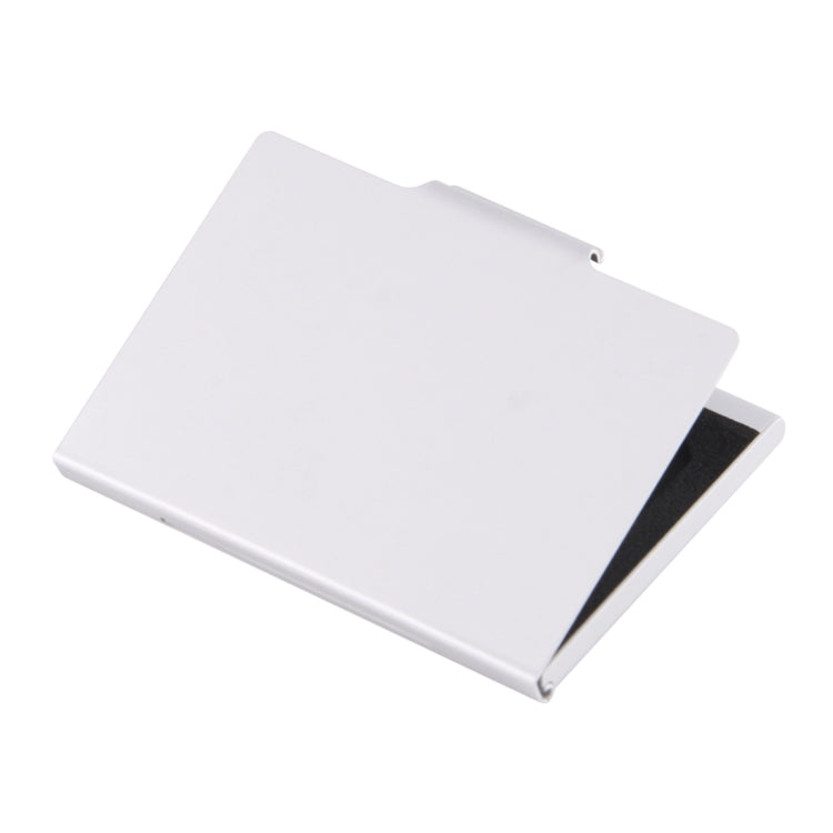 3 in 1 Memory Card Aluminum Alloy Protective Case Box for SD + TF + SIM Cards(Silver)