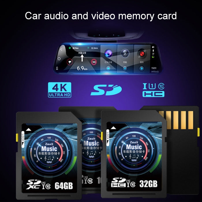 Zsuit 64GB High Speed Class10 Car Audio and Video SD Memory Card