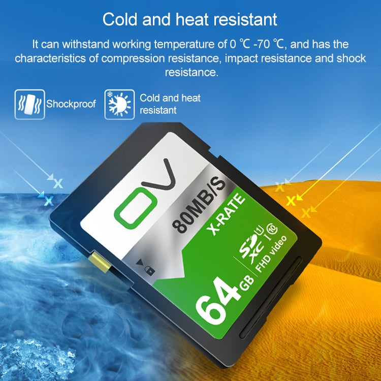 OV 64GB 10/80 W/R High Speed Class10 FHD Video SD Card