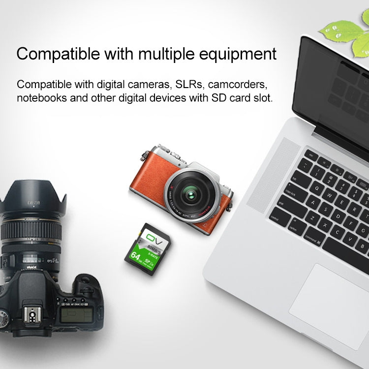 OV 64GB 10/80 W/R High Speed Class10 FHD Video SD Card