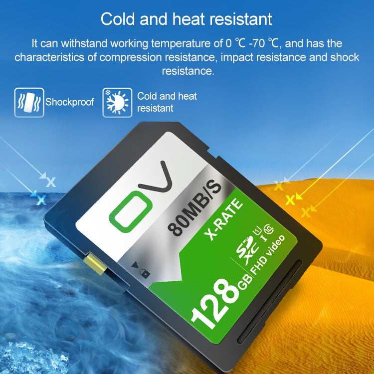 OV 128GB 10/80 W/R High Speed Class10 FHD Video SD Card