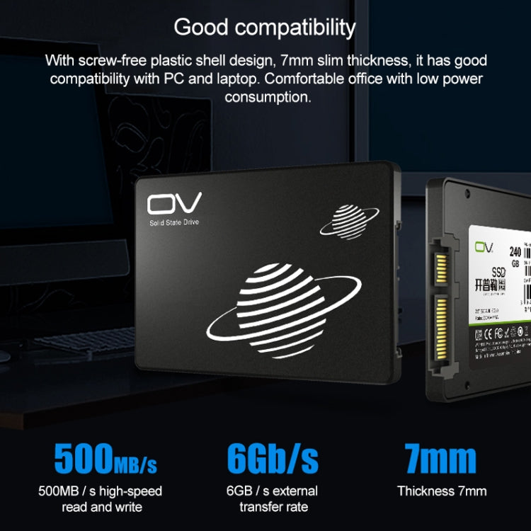OV Kepler 128GB 370/500 W/R 2.5 Inch SATA3.0 Ultra-Slim 7mm Hard Drive Disk Disc Solid State Disk