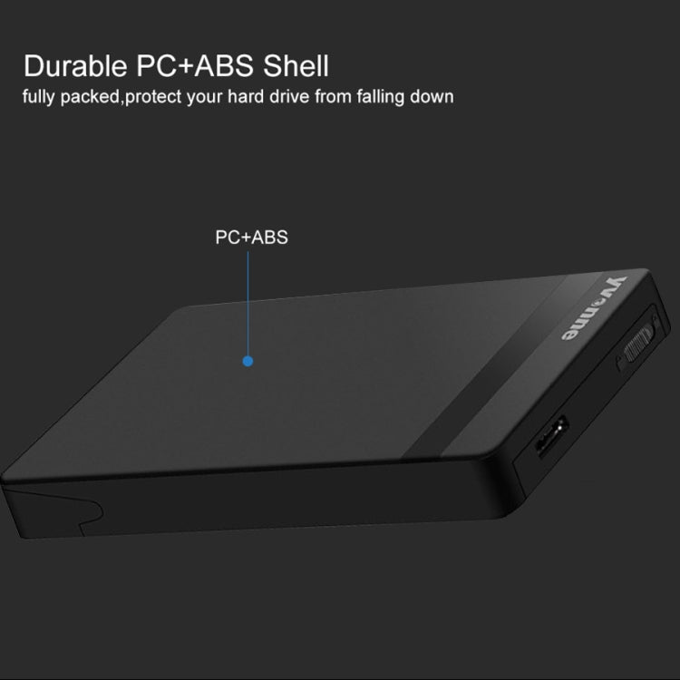 Yvonne HD213 2.5 inch USB 3.0 Mobile Hard Disk Box Mechanical SSD Solid State Enclosure (Black)