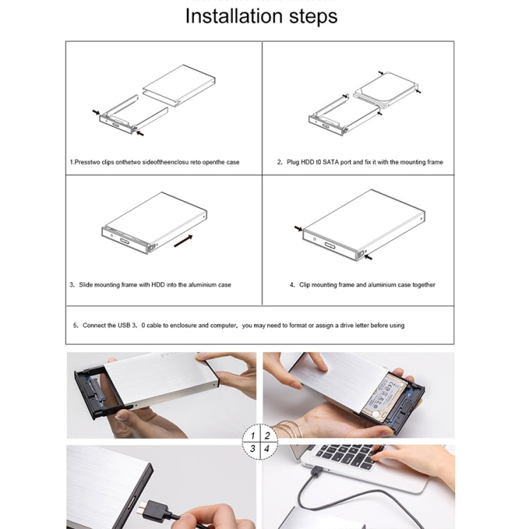 Yvonne HD218 2.5 inch USB 3.0 Mobile Hard Disk Box Mechanical SSD Solid State Enclosure
