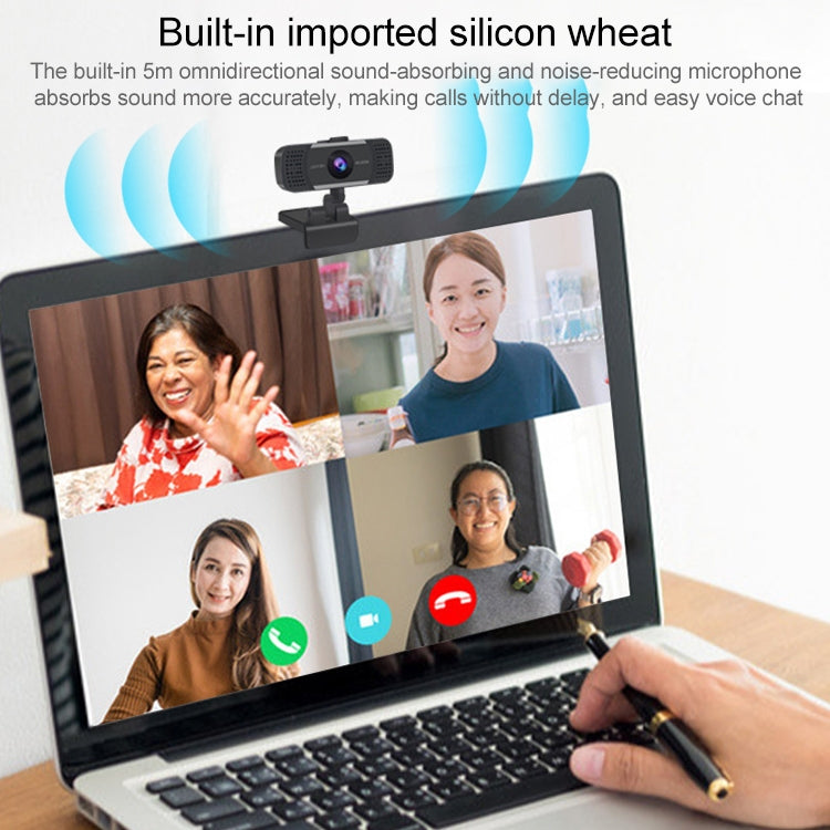 T18 2K Auto Zoom HD Computer USB Camera Meeting Live Camera, Cable Length: 1.4m