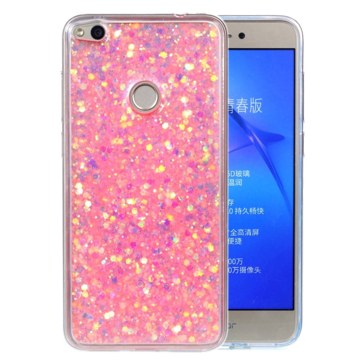For Huawei P8 Lite (2017) Glitter Powder Soft TPU Protective Case
