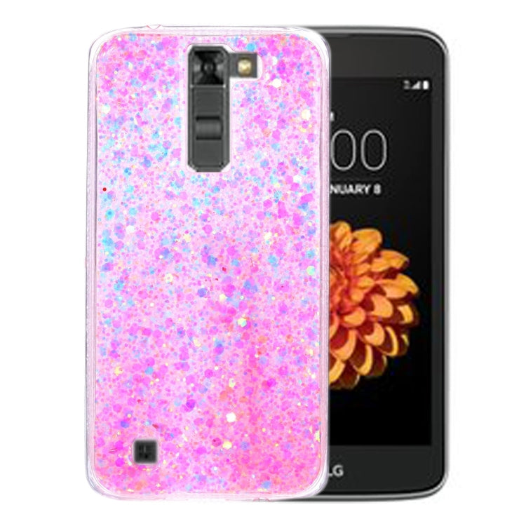 For LG K7 Glitter Powder Soft TPU Protective Case