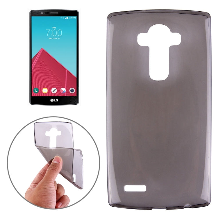 For LG G4 0.75mm Ultra-thin Transparent TPU Protective Case(Grey)