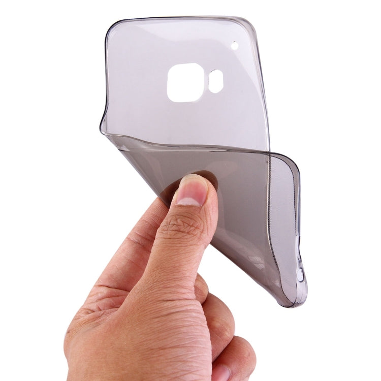 For HTC One M9 0.75mm Ultra-thin Transparent TPU Protective Case(Grey)