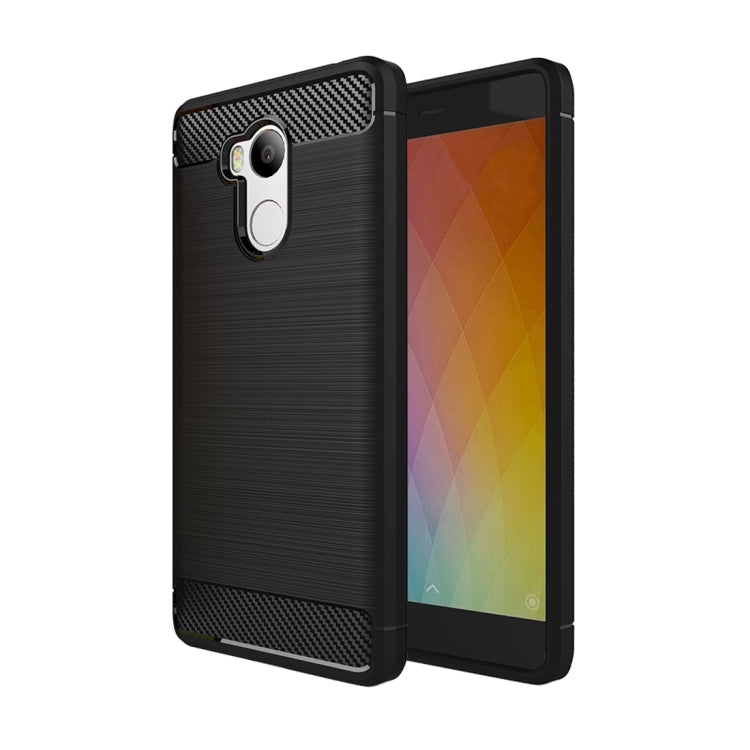 For Xiaomi Redmi 4 Prime / Pro Brushed Texture Carbon Fiber TPU Protective Case